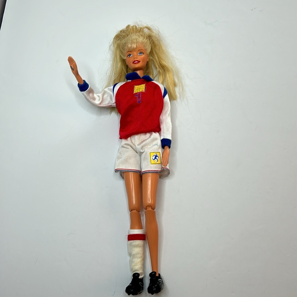 Vintage collectible Barbie FIFA Women’s World Cup soccer USA 1999 doll